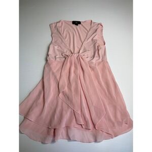 iz Byer California Pink Sleeveless‎ top Casual Party Layered Chiffon S